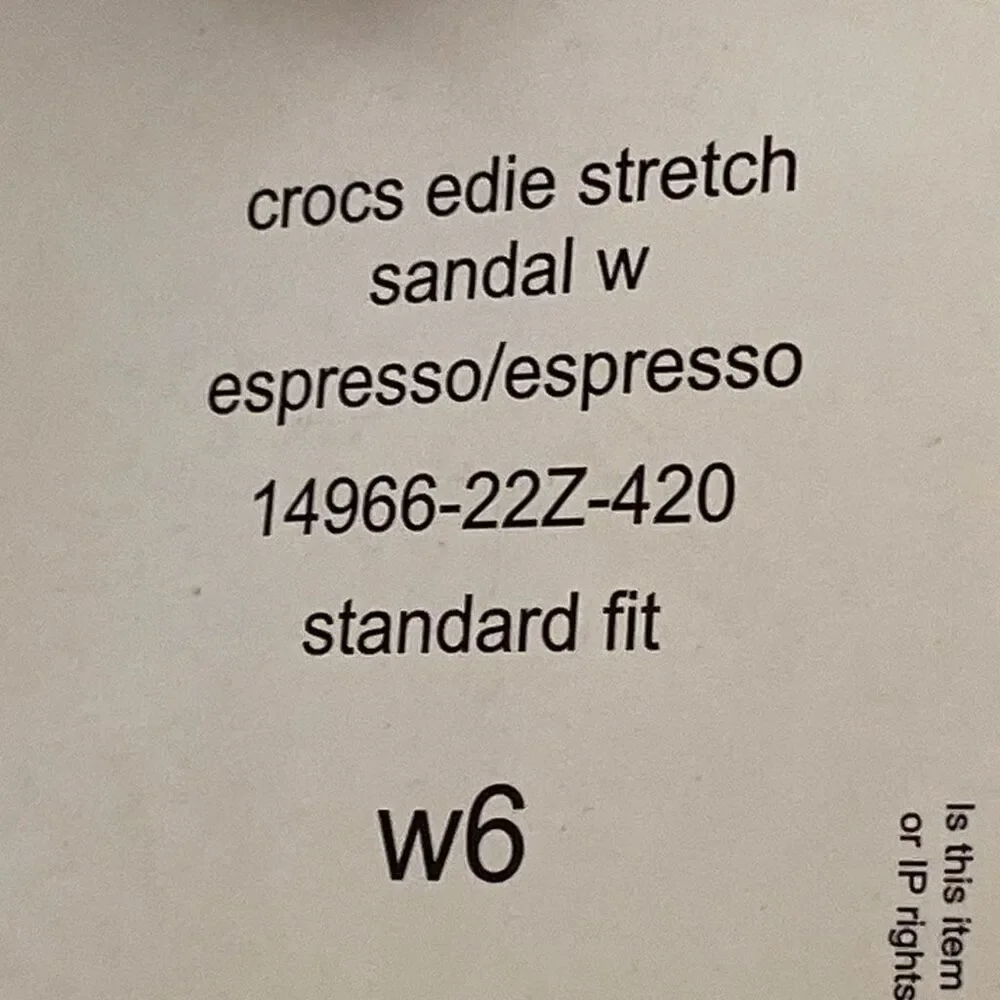 Crocs Women's Brown‎ Tan Edie Strappy Stretch Criss Cross Sandal Size W6 NWT